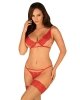 Obsessive Mellania pończochy czerwone  S/M